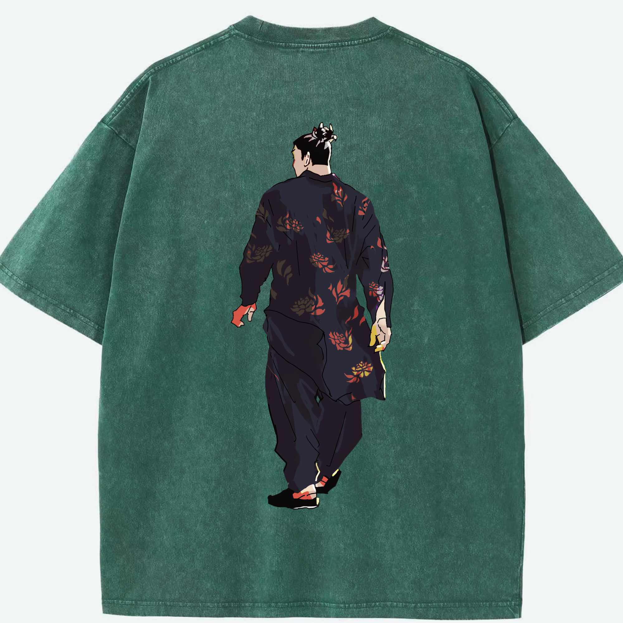 （画像用） 呪術廻戦 Jujutsu Kaisen 綿100% ヴィンテージ風 半袖Tシャツ（背面プリント）